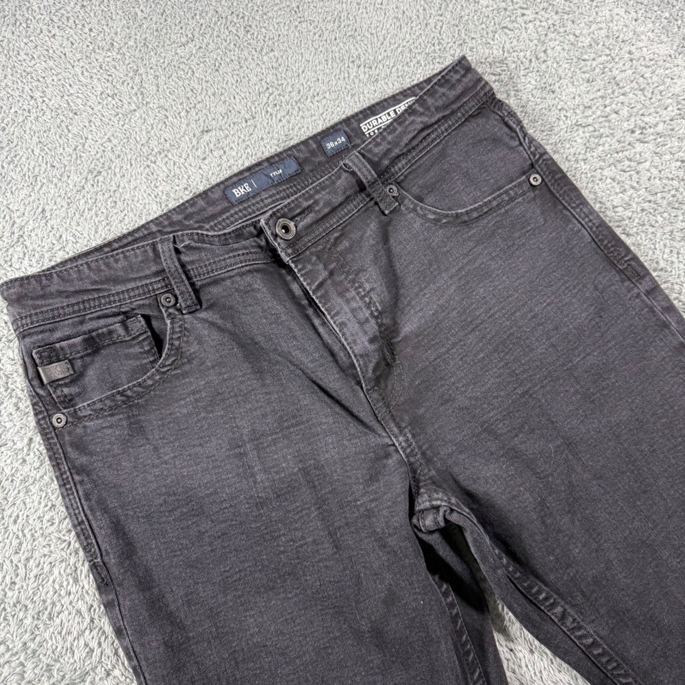 BKE Tyler Jeans Mens 36x34 Black Durable Denim Straight Leg Bootcut Stretch West